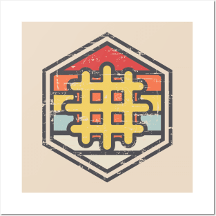 Retro Badge Waffle Light Posters and Art